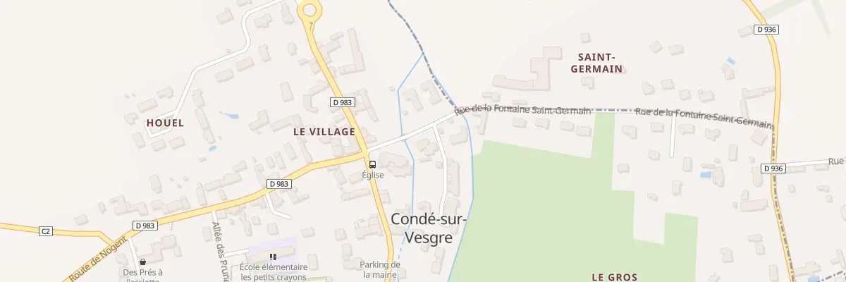 Plan du 2 Rue de la Fontaine St Germain à Condé-sur-Vesgre
