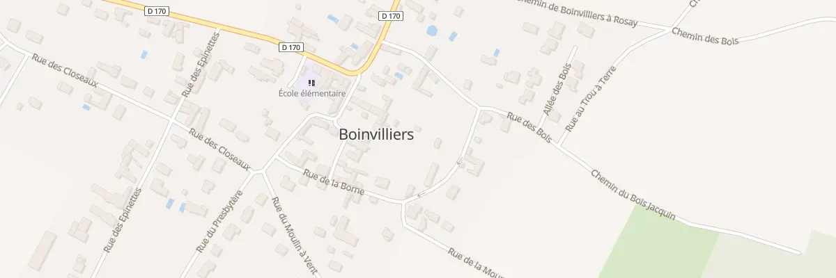 Plan du 5B Rue de la Borne à Boinvilliers