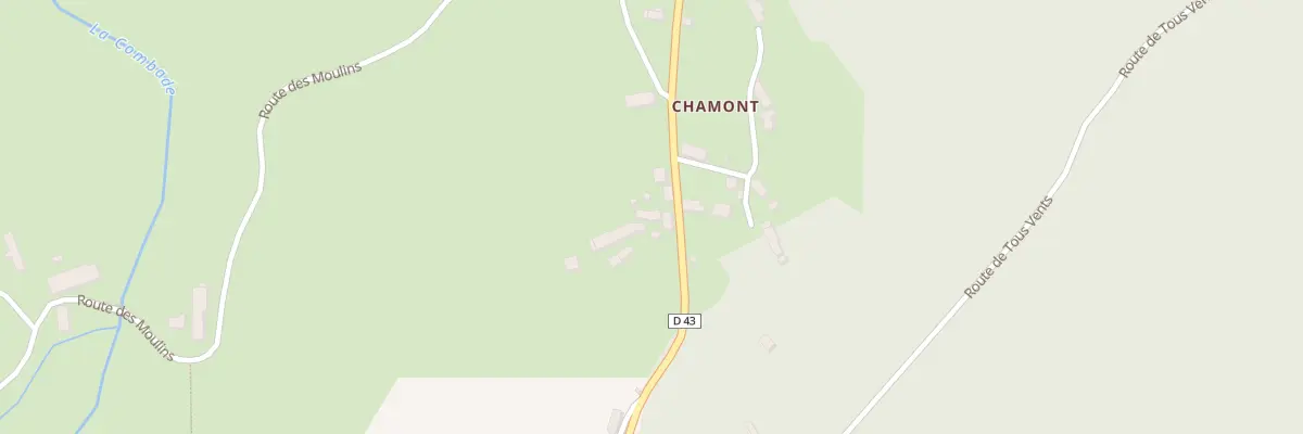 Plan du 5210 Chamont à Sussac
