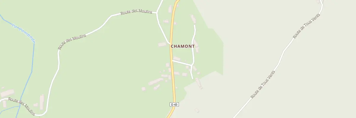 Plan du 5215 Chamont à Sussac