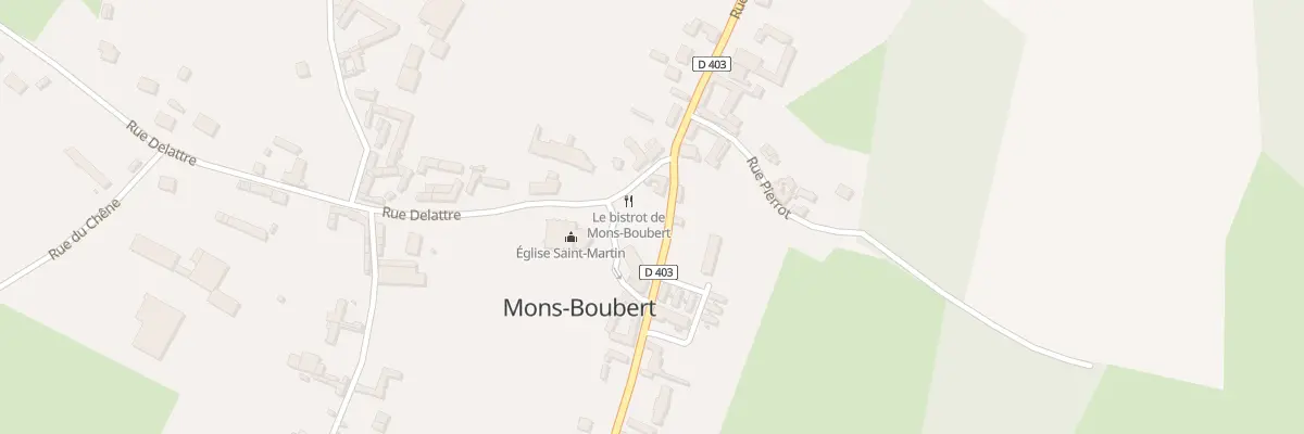 Plan de la Rue Delattre à Mons-Boubert