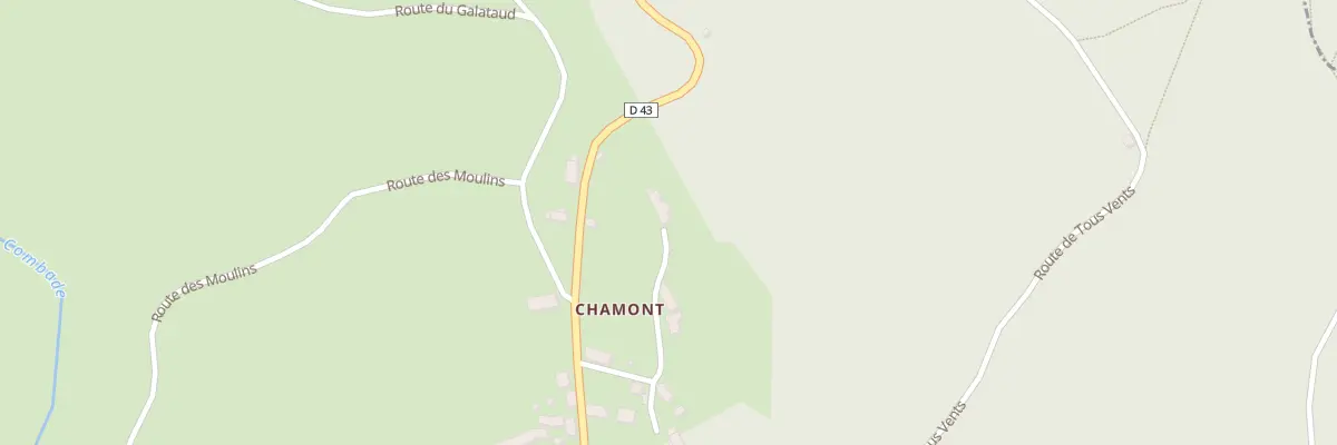 Plan du 5219 Chamont à Sussac