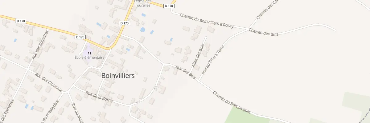 Plan du 1 All des Bois à Boinvilliers