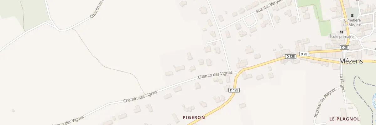 Plan du 8 Che des Vignes à Mézens