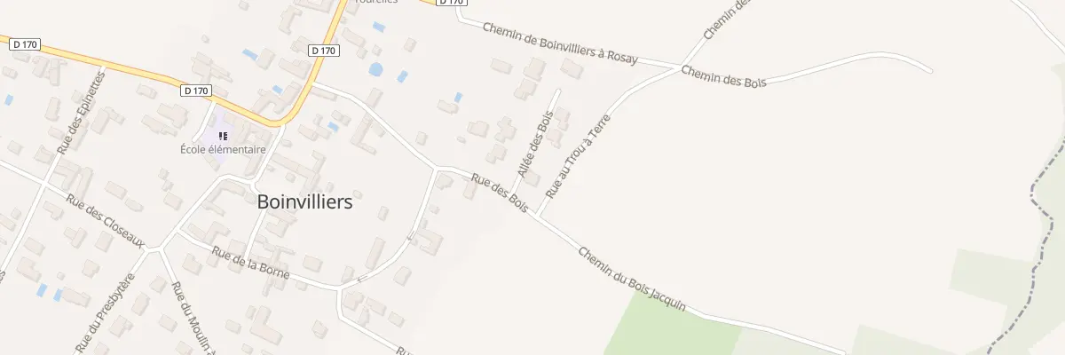 Plan du 2 All des Bois à Boinvilliers