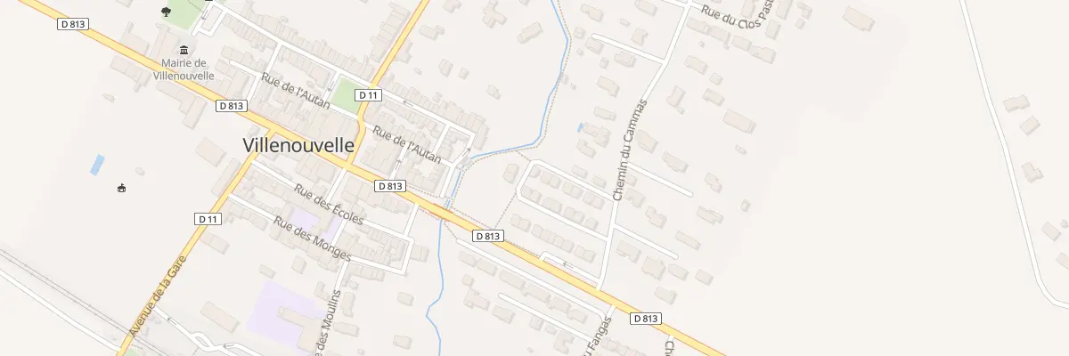 Plan du 13 Rue de la Fontaine à Villenouvelle