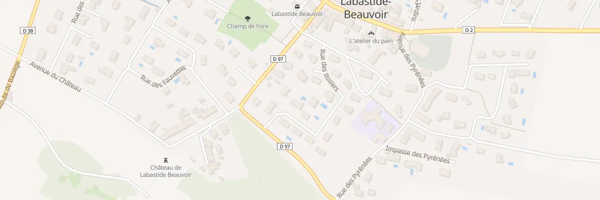 Plan du 14 Rue des Rosiers à Labastide-Beauvoir