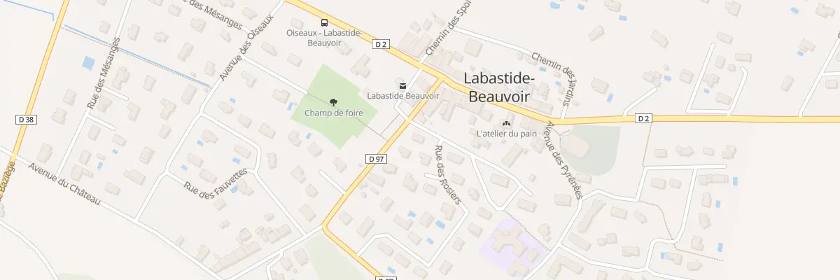 Plan du 2 Rue des Ecoles à Labastide-Beauvoir