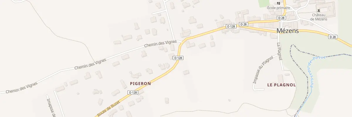 Plan du 3 Che des Vignes à Mézens