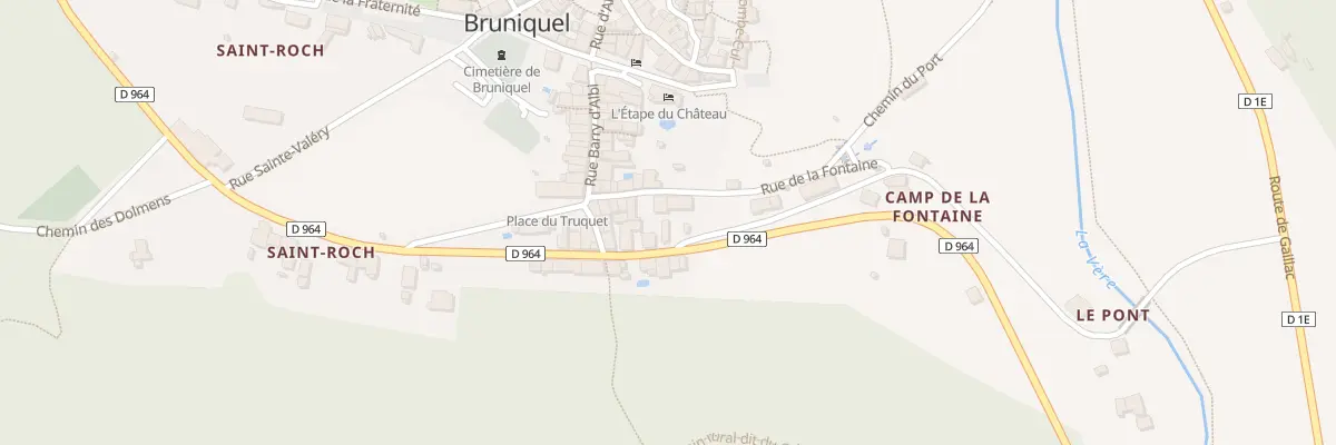 Plan du 12 Rue de la Fontaine à Bruniquel