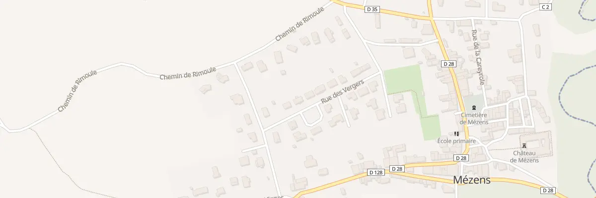 Plan du 6 Rue des Vergers à Mézens