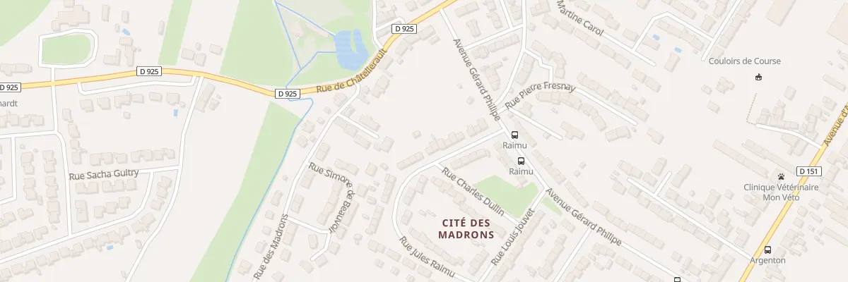 Plan du 18 Rue Raimu à Châteauroux