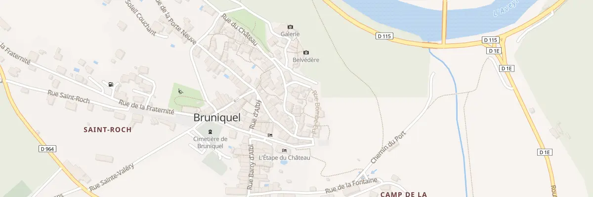 Plan du 1 Pl des Oules à Bruniquel