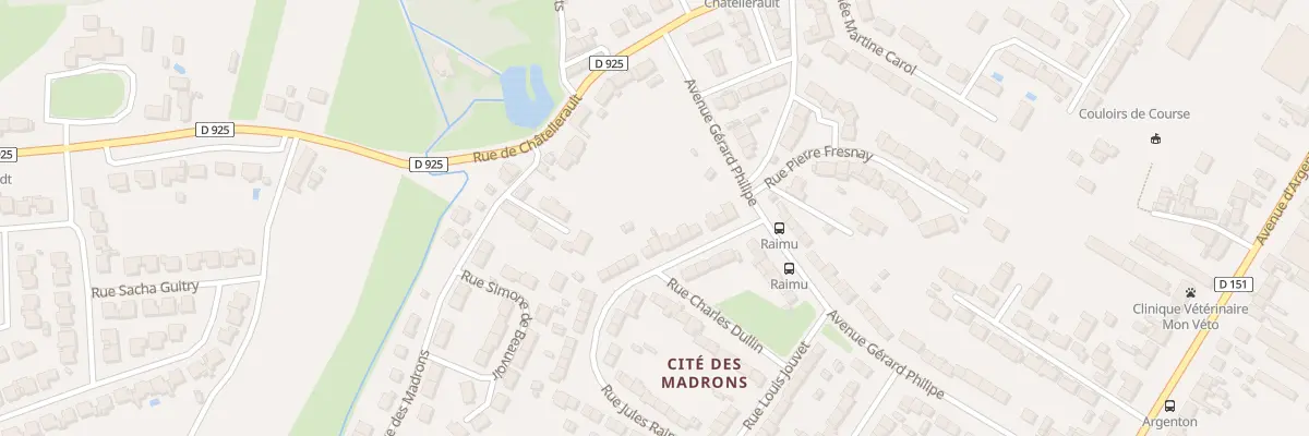 Plan du 14 Rue Raimu à Châteauroux
