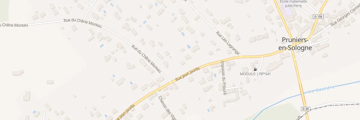 Plan du 245 Rue Jean Jaurès à Pruniers-en-Sologne