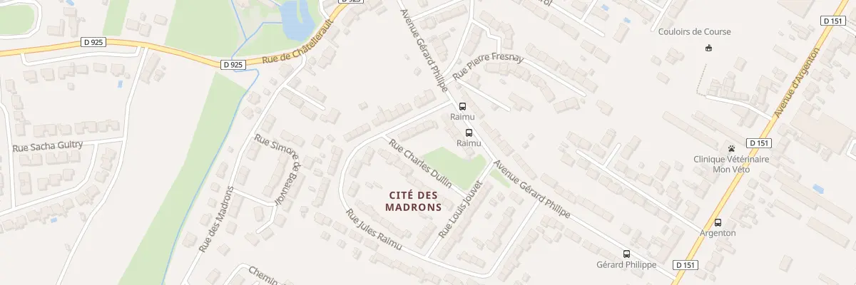 Plan du 3 Rue Raimu à Châteauroux