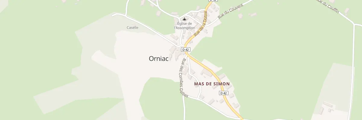 Plan du 1 Pl du Château à Orniac