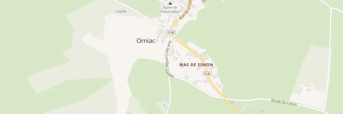 Plan du 5010 Mas de Simon à Orniac