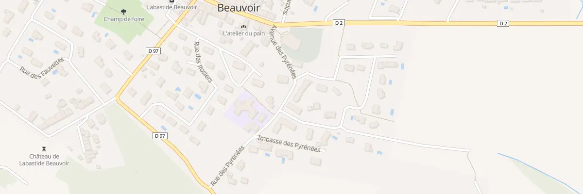 Plan du 110 Av des Pyrenees à Labastide-Beauvoir