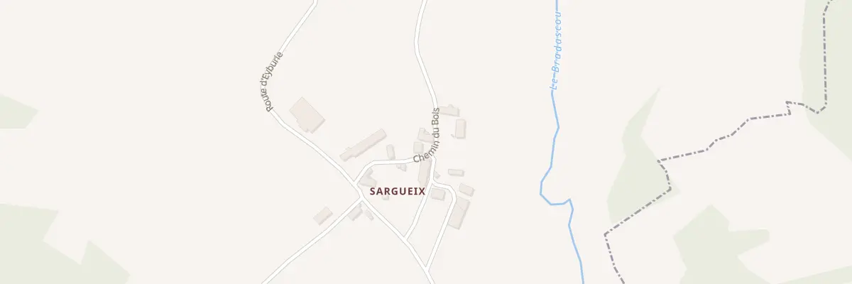 Plan du 5225 Le Sargueix à Meilhards