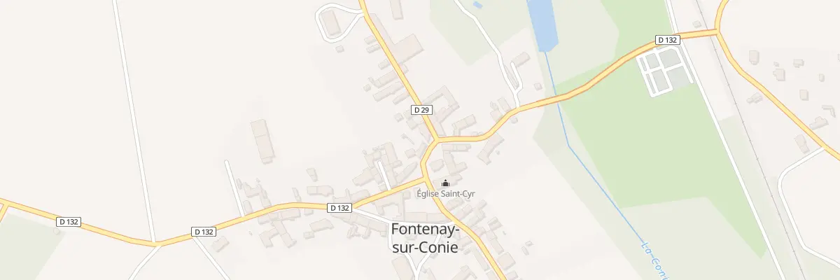 Plan du 2 Pl de l’Eglise à Fontenay-sur-Conie
