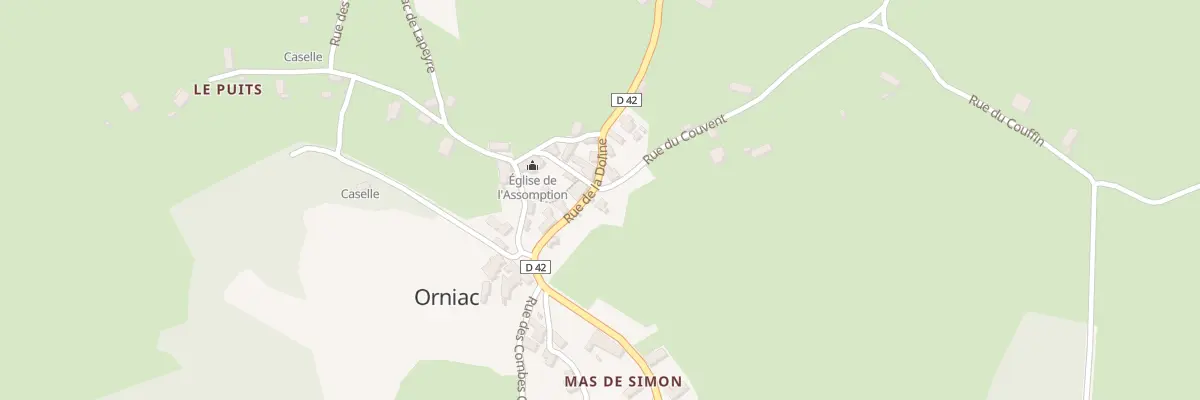 Plan du 74 Rue de la Doline à Orniac
