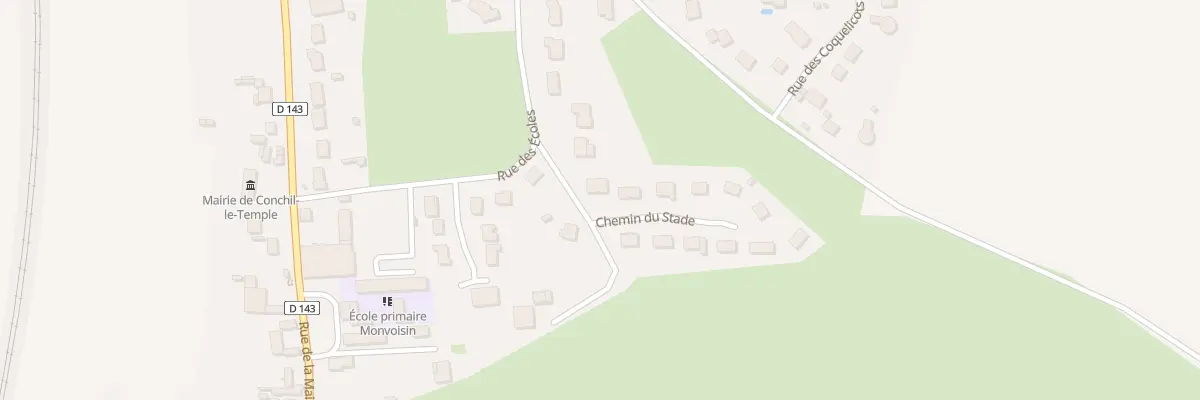 Plan du 1 Che du Stade à Conchil-le-Temple