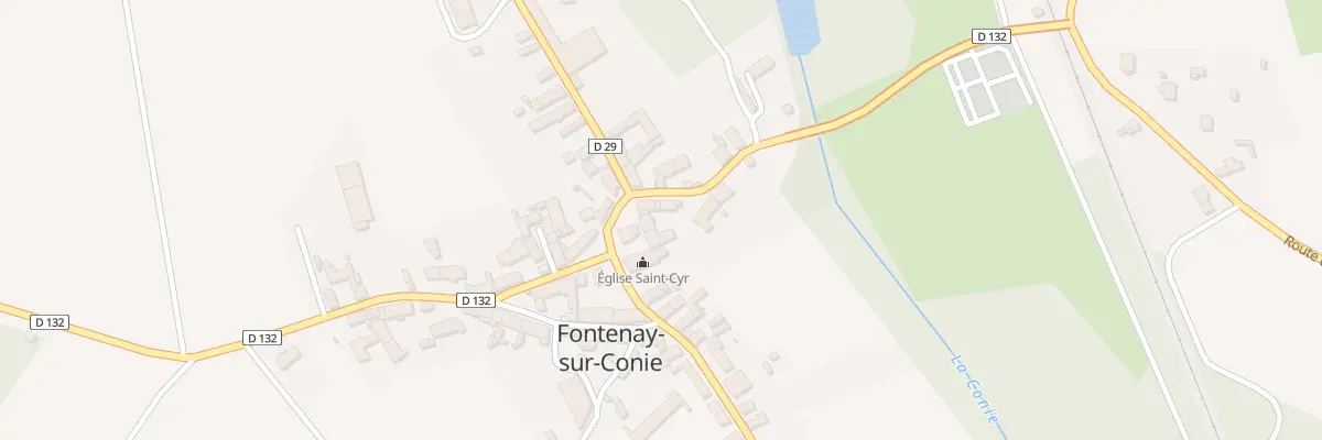 Plan du 1 Pl de l’Eglise à Fontenay-sur-Conie