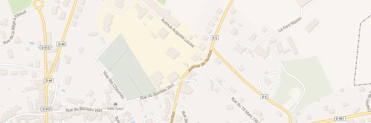 Plan du 17 Av de Verdun à Dun-le-Palestel