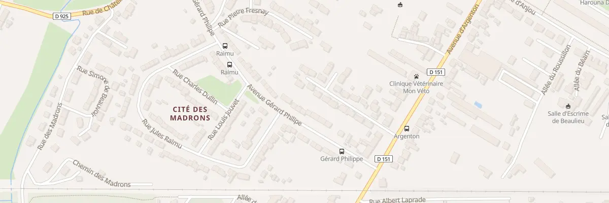 Plan du 39 Av Gérard Philipe à Châteauroux