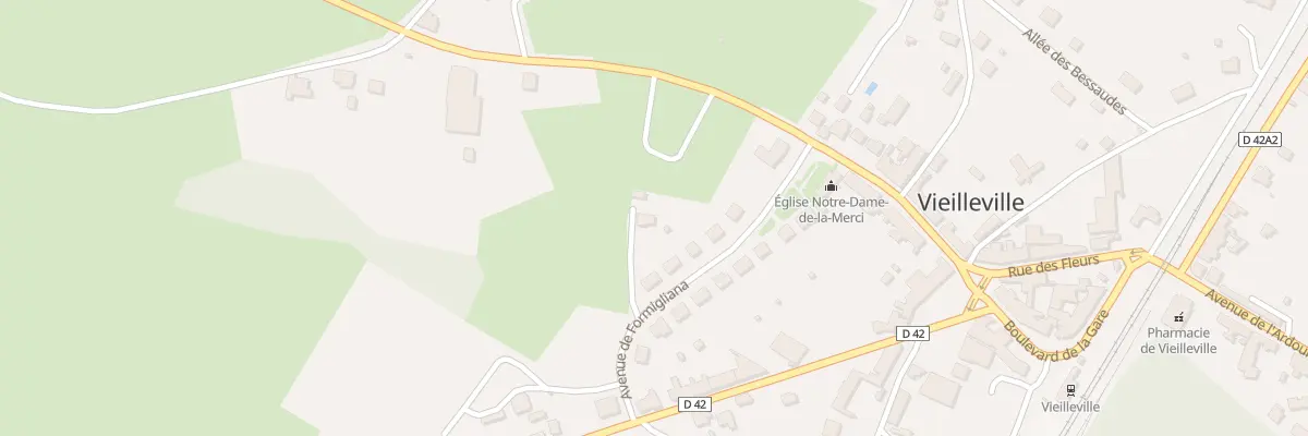 Plan du 14 Av de Formigliana à Mourioux-Vieilleville