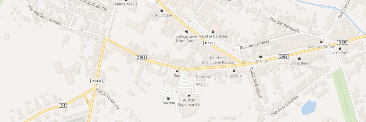 Plan du 33 Rue de la Porte de Bécray à Rue
