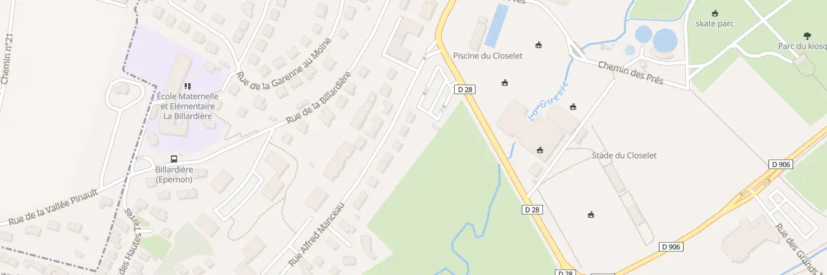 Plan du 3 Rue Alfred Manceau à Épernon