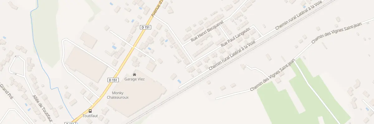 Plan du 22 Rue Paul Langevin à Châteauroux
