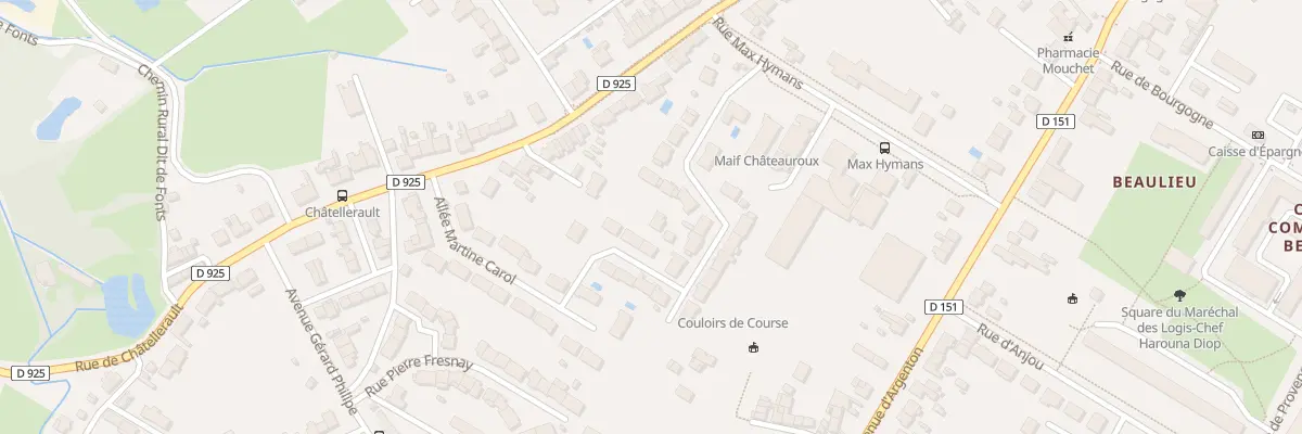 Plan du 20B Rue des Combattants en Afn à Châteauroux