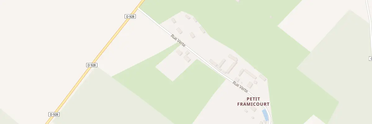 Plan du 9001 Rue Verte à Framicourt