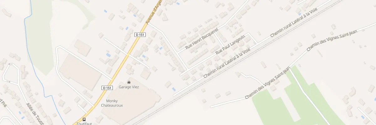 Plan du 1 Rue Paul Langevin à Châteauroux
