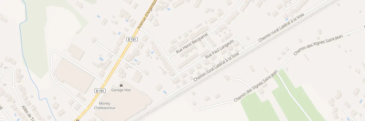 Plan du 5 Rue Paul Langevin à Châteauroux