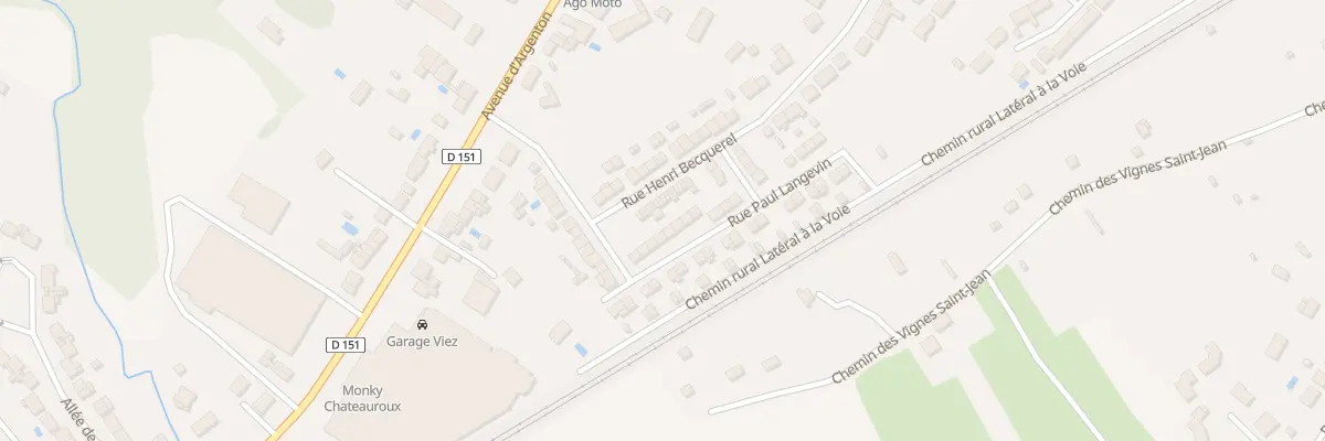 Plan du 9 Rue Paul Langevin à Châteauroux