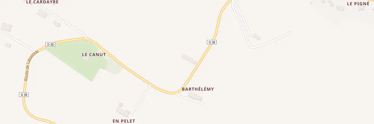 Plan du Cardayre à Tarabel