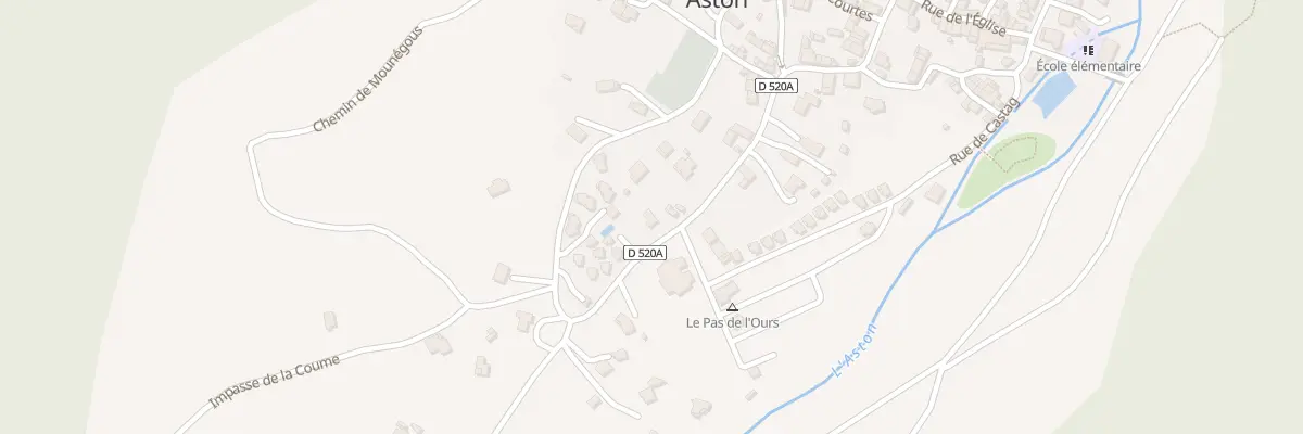 Plan du 100 Rte de Las Valléios à Aston