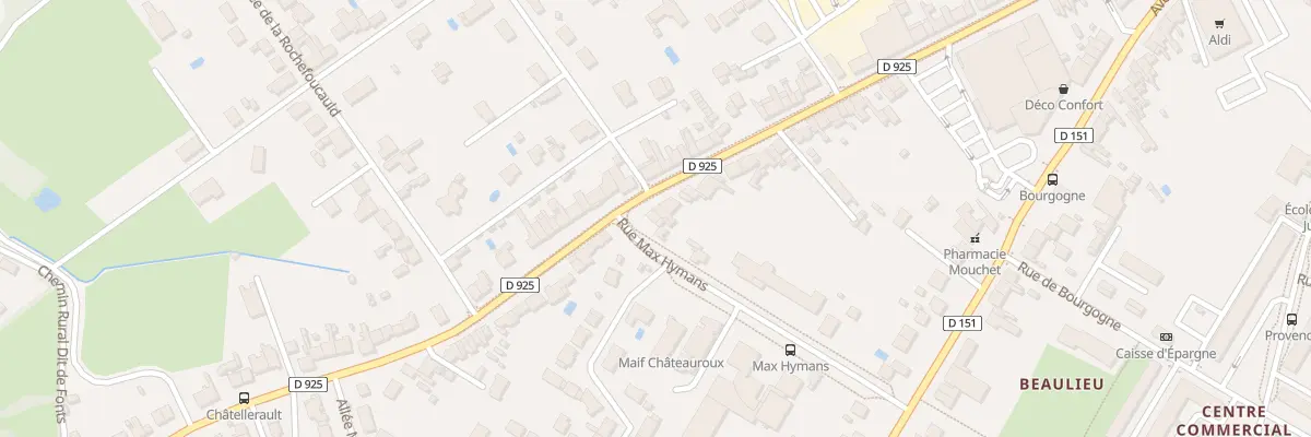 Plan du 101 Rue de Chatellerault à Châteauroux