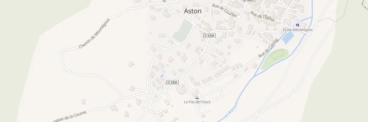Plan du 159 Rte de Las Valléios à Aston