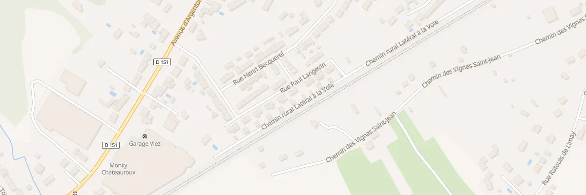 Plan du 44 Rue Paul Langevin à Châteauroux