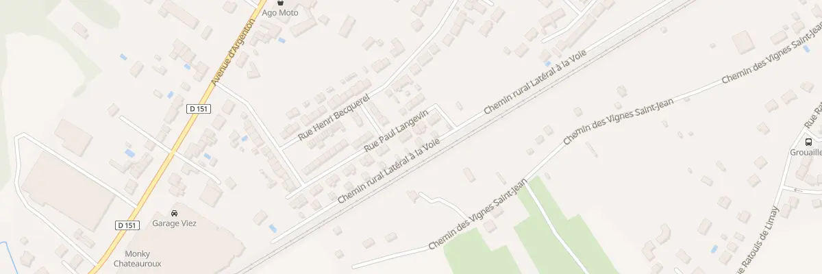 Plan du 50 Rue Paul Langevin à Châteauroux