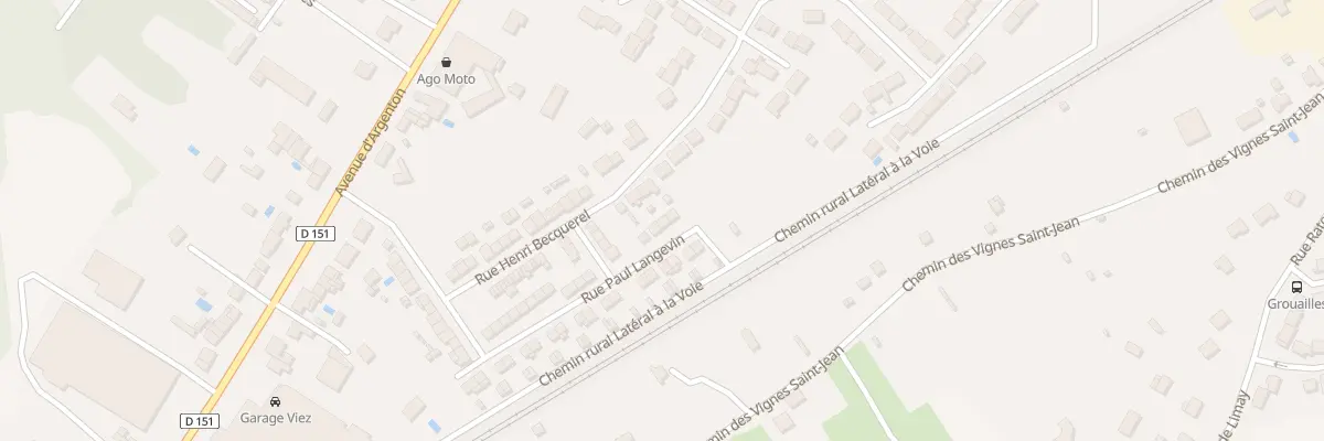 Plan du 25 Rue Paul Langevin à Châteauroux