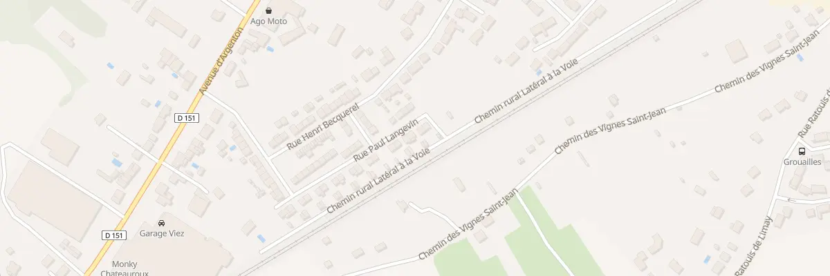 Plan du 54 Rue Paul Langevin à Châteauroux