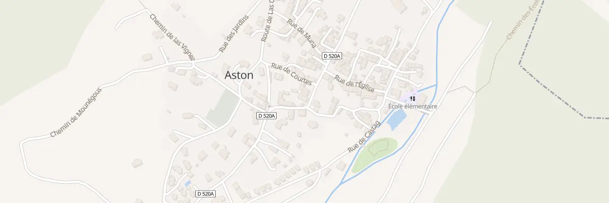Plan du 30 Rte de Las Valléios à Aston