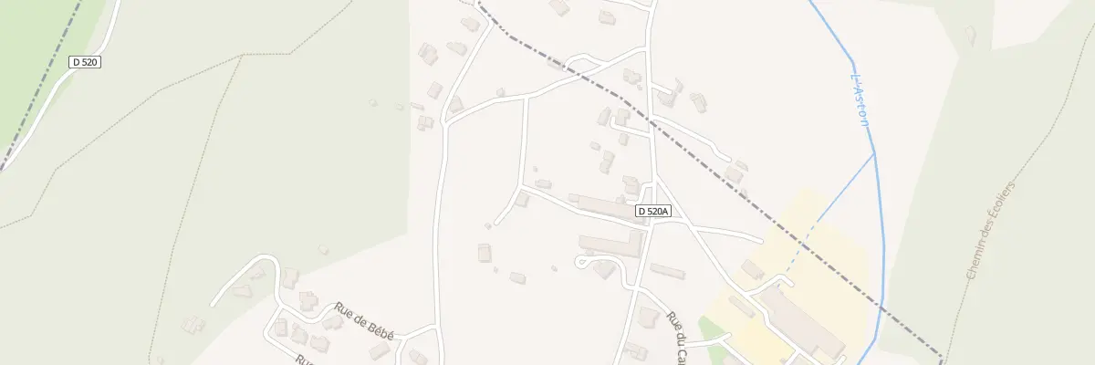 Plan du 110 Rte de Las Valléios à Aston