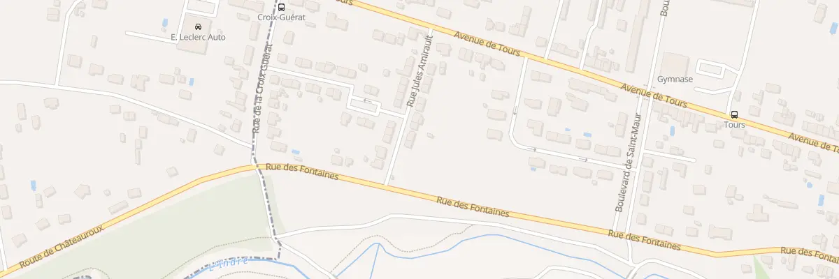 Plan du 17 Rue Jules Amirault à Châteauroux